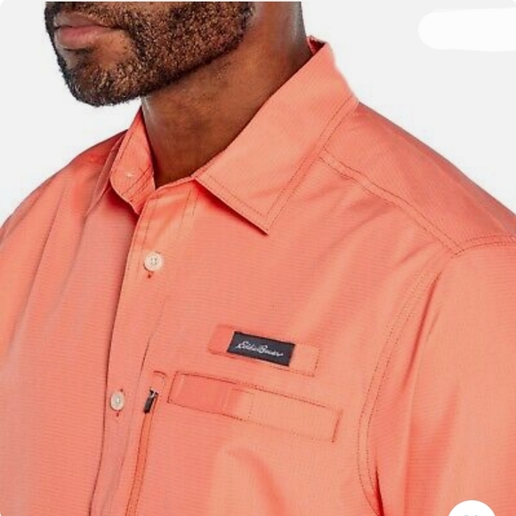 Eddie Bauer moisture wicking UPF 40 button-down shirt men's large - Picture 4 of 6